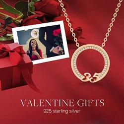 CDE 925 Sterling Silver 20th 25th 30th 35th 45th 50th 55th 60th Birthday Gift Necklace Mothers Day Jewelry Gifts for Women Wife Mom Girlfriend Wedding Anniversary