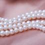 Merdia Elegant Women Lady Long White Sweater Created Pearl Necklace Beaded Necklace