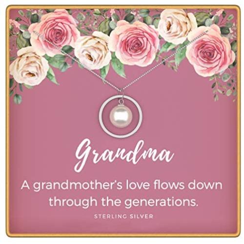 KEDRIAN Grandma Necklace, 925 Sterling Silver, Grandma Gifts, Gifts for Grandma, Grandma Birthday Gifts, Grandmother Gift, Birthday Gifts For Grandma