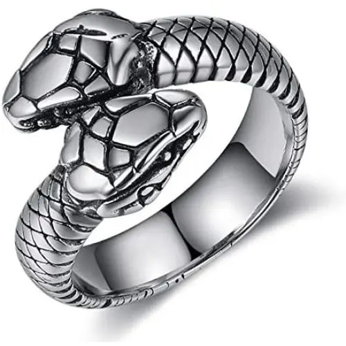 YBMYCM Snake Rings for Men Women Animal Personality Stainless Steel Ring Vintage Gothic Jewelry Punk Titanium Steel Retro Silver Gold Rings YBMYCM Snake Rings for Men Women Animal Personality Stainless Steel Ring Vintage Gothic Jewelry Punk Titanium Steel Retro Silver Gold Rings