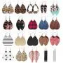 Fashion Earrings for Women Trendy Teen Girls Boho Dangle Earring & Pearl Stud Jewelry Set, Acrylic Drop Rattan Leather Earring for Birthday Party/Valentine/Christmas Gifts