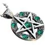 Wicca Jewelry Celtic Pentagram Pentacle Star Green Emerald Crystal Gem Wiccan Pagan Witch Magic Healing Protection Amulet Pewter Mens Womens Pendant Necklace Charm for Men Women Silver Ball Chain Wicca Jewelry Celtic Pentagram Pentacle Star Green Emerald Crystal Gem Wiccan Pagan Witch Magic Healing Protection Amulet Pewter Mens Womens Pendant Necklace Charm for Men Women Silver Ball Chain