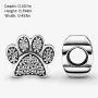 Pandora Jewelry Sparkling Paw Print Cubic Zirconia Charm in Sterling Silver Pandora Jewelry Sparkling Paw Print Cubic Zirconia Charm in Sterling Silver