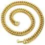 Mens Cuban Link Chain Stainless Steel Curb Necklace 18K Gold Chain Choker W:11mm 13mm 16mm 18mm 22m L:7.5inch-30inch