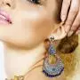 RechicGu 2 Pairs Ethnic Gypsy Crescent Jhumka Jhumki Chandelier Earrings Bohemian Ear Studs Indian Lotus Mexico Big Dangle Gift RechicGu 2 Pairs Ethnic Gypsy Crescent Jhumka Jhumki Chandelier Earrings Bohemian Ear Studs Indian Lotus Mexico Big Dangle Gift