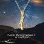 14K Solid Gold Diamond Necklace for Women, Gold''Soulmate'' Diamond Pendant Necklace Fine Jewelry Gift for Her, Wife, Mom 18 inch (Adjustable Length)