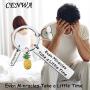 CENWA Rainbow Baby Keychain for New Mom Even Miracles Take a Little Time Keychain IVF Infertility Warrior Gift