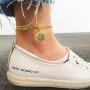 Gold Initial Anklet Silver Ankle Bracelets for Women Letter Anklet with Initials Figaro Chain Anklets A-Z Foot Jewelry Silver Gold Anklets for Women
