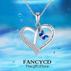 FANCYCD''Always My Mother Forever My Friend'' Love Heart Necklace, 18'', Special Jewelry for Women, Mother’s Day Gifts for Mom, Wife, Aunt, Grandma.