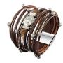 Leather Wrap Bracelet Multilayer Braided Bracelet Boho Cuff Bracelet Tube Handmade Bangle Bohemian Jewelry for Women
