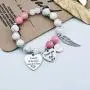 Dad Memorial Jewelry I Used to Be His Angel Now Hes Mine Bangle Jewelry Sympathy Gift for Her with Angel Wing（BR-DadAngel）