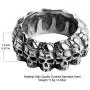 HZMAN Gothic Stainless Steel Rings for Men Women Multi Skull Head Biker Ring HZMAN Gothic Stainless Steel Rings for Men Women Multi Skull Head Biker Ring