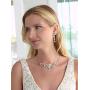 Mariell Freshwater Pearl and Crystal Wedding Jewelry Set for Brides - Handmade Necklace and Earrings