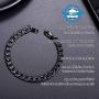PROSTEEL Stainless Steel Cuban Chain Necklaces/Bracelets for Men Women, Black/18K Gold Plated, Nickel-Free, Hypoallergenic Jewelry, 4mm-13mm, 7.5''/8.3'',14''-30'', Come Gift Box