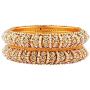Efulgenz Indian Style Bollywood Traditional Faux Pearls Rhinestone Indian Bangle Bracelet Set Jewelry