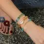 KELITCH Friendship Bracelets Handmade Single Strand Gold Beaded Bar Bracelets Chic Bangle KELITCH Friendship Bracelets Handmade Single Strand Gold Beaded Bar Bracelets Chic Bangle