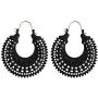 SERYNOW 8 Pairs Silver Black Bohemian Tribal Earring For Women Girls Sunflower Drop Dangle Earrings Black Heart Boho Vintage Earrings Mandala Flower Earrings
