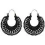 SERYNOW 8 Pairs Silver Black Bohemian Tribal Earring For Women Girls Sunflower Drop Dangle Earrings Black Heart Boho Vintage Earrings Mandala Flower Earrings