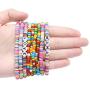 Heishi Bracelets for Women Colorful Vinyl Disc Bead Stretch Bracelets Stackable Beach Surf Letter Strand Bracelets for Girls Birthday Party Gifts