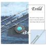 Evild Boho Layered Necklace Silver Beaded Choker Short Chain Rhinestones Turquoise Necklaces Flower Summer Beach Jewelry for Women and Girls