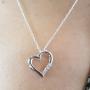 Dazzlingrock Collection 0.15 Carat (ctw) 3 Stone White Diamond Heart Pendant (Silver Chain Included), Sterling Silver