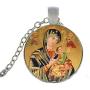 Virgin Mary And Jesus Christ Christian Catholic Jewelry Glass Dome Art