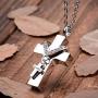 MEMORIALU Cross Urn Necklaces for Ashes Cremation Crucifix Keepsake Memorial Pendant Necklace
