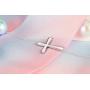 VENSERI Sideways Cross Pendant 925 Sterling Silver Simple Necklaces Choker Necklace for Women Girls Birthday Gift