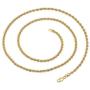 Dazzlingrock Collection 14K Hollow Rope Diamond Cut chain 5.5 mm (28 inch), Yellow Gold