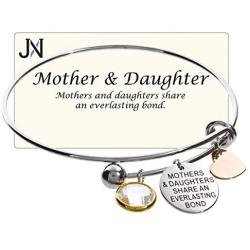 Jewelry Nexus Mothers & Daughters Share an Everlasting Bond Heart Charm Bracelet