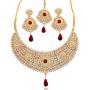 Touchstone Indian Bollywood Handcrafted Traditional Royal Mughal Kundan Polki Meenakari Enamel Colorful Wedding Designer Jewelry Long Necklace Set in Gold and Silver Tone for Women.