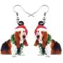 NEWEI Acrylic Sweet Basset Hound Dog Earrings Drop Dangle Fashion Jewelry For Girl Women Gift Charms