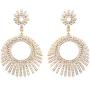 Sparkly Rhinestone Chandelier Drop Statement Earrings - Bridal Wedding Crystal Cubic Dangles Cascade, Teardrop, Fringe Tassel, Waterfall Duster Party Studs