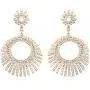 Sparkly Rhinestone Chandelier Drop Statement Earrings - Bridal Wedding Crystal Cubic Dangles Cascade, Teardrop, Fringe Tassel, Waterfall Duster Party Studs