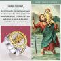 FaithHeart Saint Michael Ring, Saint Christopher Rings Catholic Medal Great Protector Archangel Defeating Satan Figurine Stainless Steel Amulet Rings for Men -Send Delicate Box