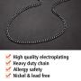 FindChic Men Curb Chain Necklace 18K Gold Plated/Stainless Steel/Black Chunky Double Tight Cuban Link Hip Hop Neck Chains for Men Boys 3.5MM/5MM/6MM/7MM/9MM/12MM 14-30 8 Length Options (Send Gift Box)
