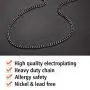 FindChic Men Curb Chain Necklace 18K Gold Plated/Stainless Steel/Black Chunky Double Tight Cuban Link Hip Hop Neck Chains for Men Boys 3.5MM/5MM/6MM/7MM/9MM/12MM 14-30 8 Length Options (Send Gift Box)