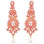 Touchstone Indian Bollywood paisley Rhinestone designer bridal jewelry earrings for women in antique gold tone