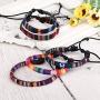 Finrezio 24 Pcs Braided Bracelet Set Men Women Handmade Jewelry String Beads Leather Wristbands Boho Ethnic Tribal Linen Hemp Cords Wrap Bracelets