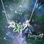 WINNICACA Butterfly Choker Necklace s925 Sterling Silver Birthstone Pendant Necklace Jewelry Gifts for Women Teen Girls Girlfriend Wife Wedding Birthday -Mom gifts