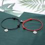 FAADBUK Magnetic Zodiac Bracelet Magnetic Zodiac Symbol Charm Bracelet Mutual Attraction Rope Braided Bracelet Gift for Couple Friend Wedding