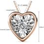 St.Claire Swarovski Crystal 18K Gold Plated Round Necklace 925 Sterling Silver Birthstone Pendant Necklaces for Women Christmas Jewelry Gift
