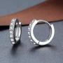 Zittop 1pair Sterling Silver S925 Earrings Inlaid Dangle Earrings Female