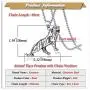 Xusamss Punk Stainless Steel Animal Tiger Pendant Necklace,24inches Square Box Chain Xusamss Punk Stainless Steel Animal Tiger Pendant Necklace,24inches Square Box Chain