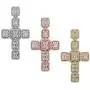 Harlembling Solid 925 Sterling Silver - Mens Iced Baguette Cross Pendant - Flooded Out Fits Up to 6mm Necklace (Rose Gold Finish) Harlembling Solid 925 Sterling Silver - Mens Iced Baguette Cross Pendant - Flooded Out Fits Up to 6mm Necklace (Rose Gold Finish)