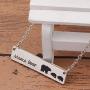 Zuo Bao Sweet Mama Bear Bar Necklace Mother Necklace Mama Bear Jewelry for New Mom