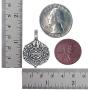 Tribal Jewelry Maya Mayan Calendar Aztec Inca Alaskan Native American Indian Mexican Peruvian Pewter Mens Pendant Necklace Good Luck Charm Protection Amulet for men unisex w Silver Ball Chain