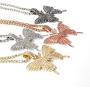 GVUSMIL Large Butterfly Y Pendant Necklaces Dainty Chain Necklace Fashion Jewelry Women Girls Gift for Her