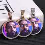 GUCY Hip Hop Jewelry Picture Pendant Necklace for Women Men Personalized Custom Photo Pendant Necklace