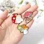 Gillna Cute Enamel Brooch Pins Sets Cartoon Mushroom Brooches Cat Frog Hedgehog Animal Plant Brooch Pin for Backpack Clothes DIY Party Decoration